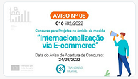 abertura de candidaturas; internacionalização via e-commerce; PRR