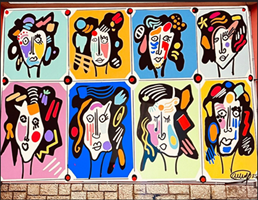 mural; area do comerciante; teste